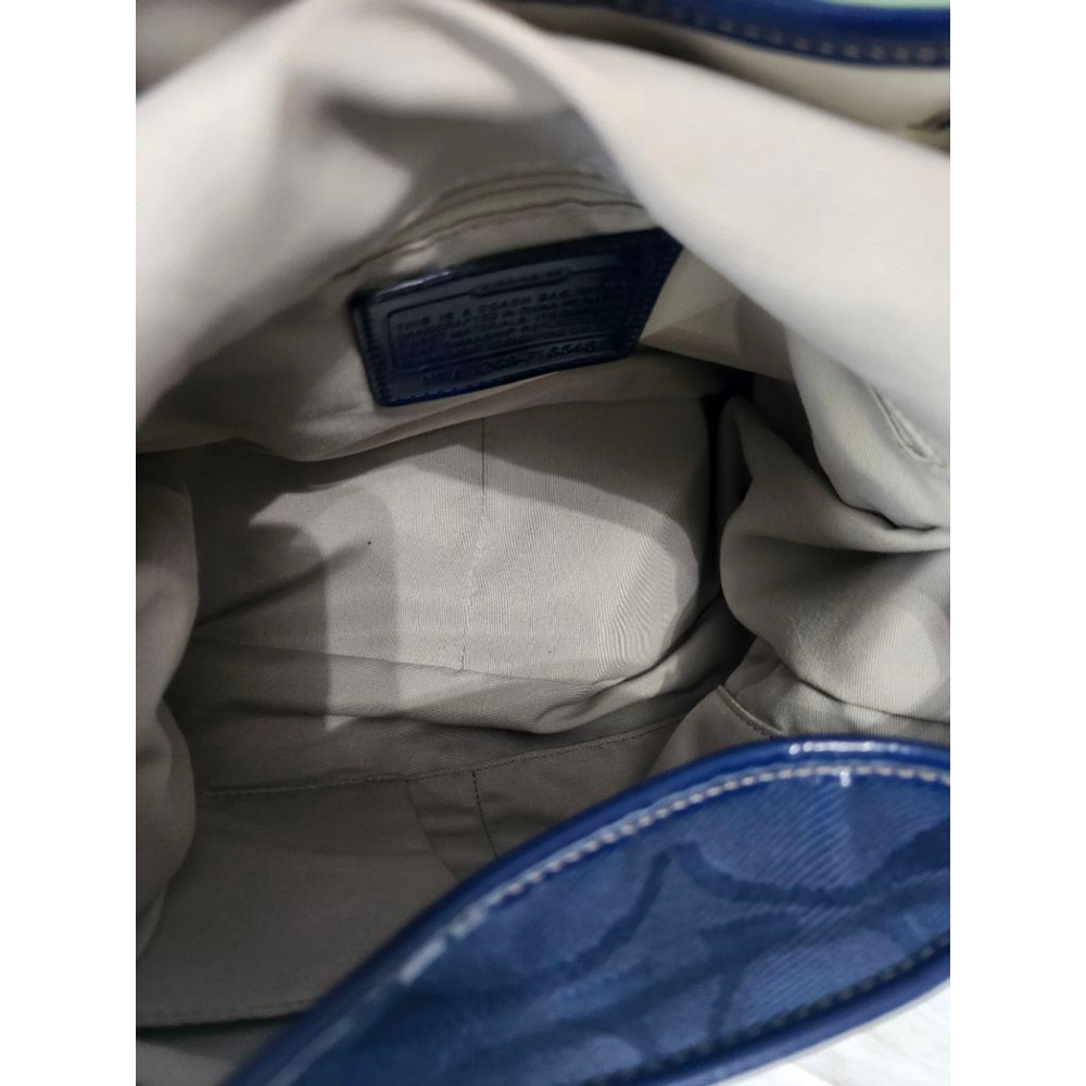 Coach Blue Signature C Canvas Backpack One Size - Picture 10 of 12